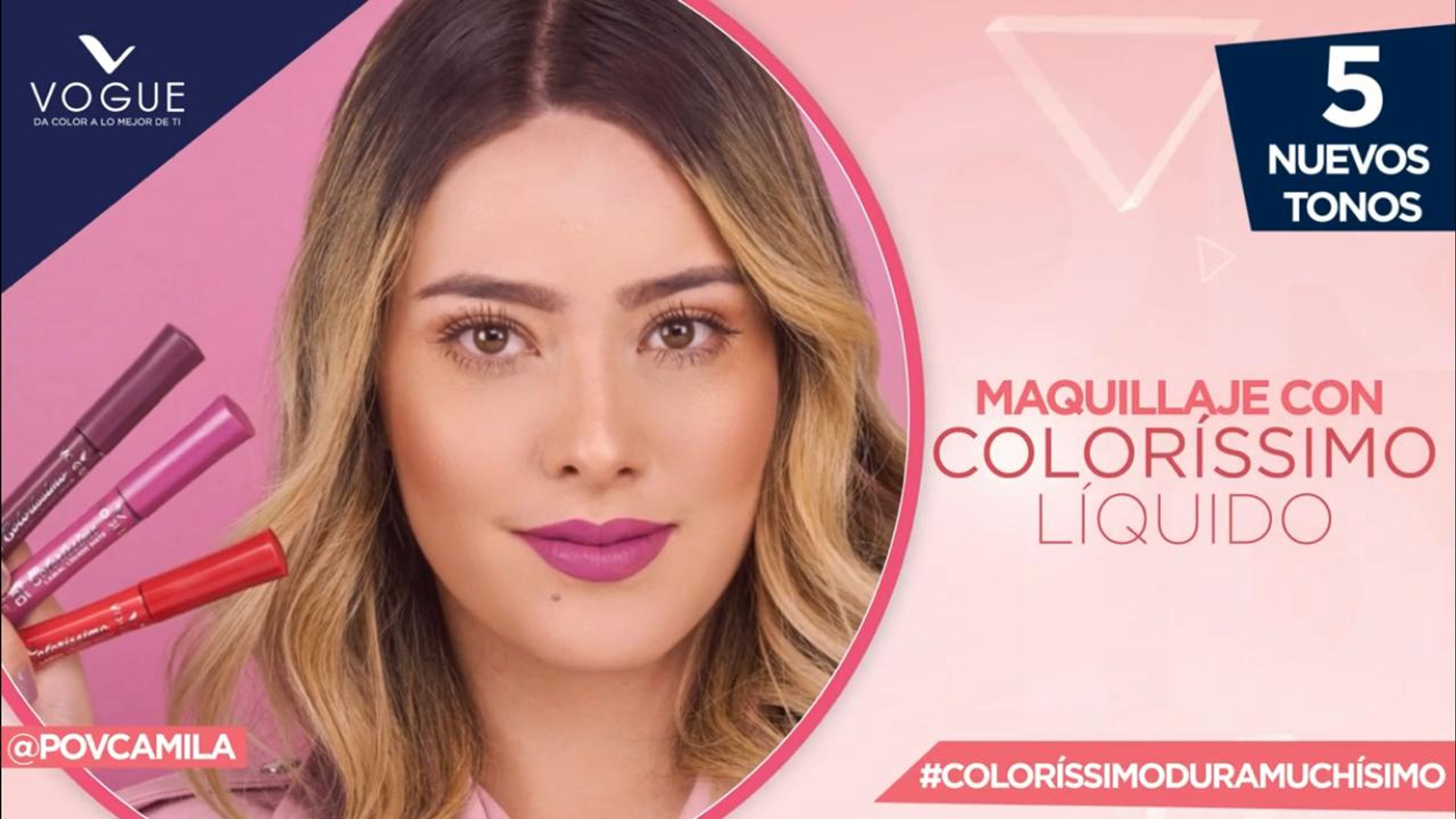 video Vogue lanzamiento Labiales tinta Colorisimo